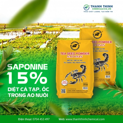 SAPONINE 15% - Diệt ốc, diệt cá tạp trong ao nuôi [TẠM THỜI HẾT HÀNG]