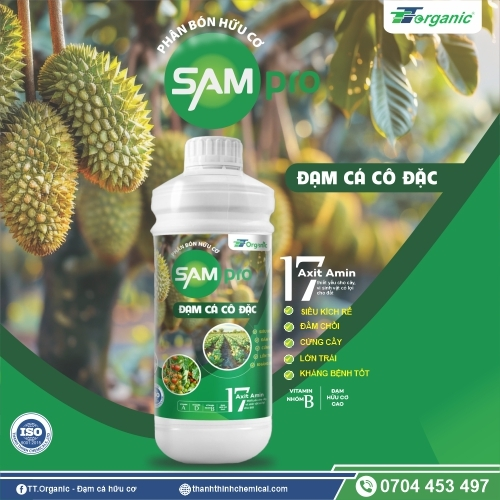 SAMPRO ® - Phân bón đạm cá đậm đặc, siêu kích rễ, đâm chồi, cứng cây, lớn trái, kháng bệnh tốt - 1kg