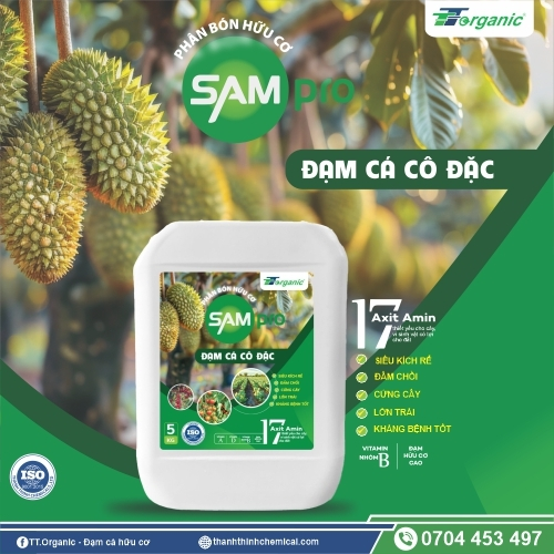 SAMPRO ® - Phân bón đạm cá đậm đặc, siêu kích rễ, đâm chồi, cứng cây, lớn trái, kháng bệnh tốt - 5KG