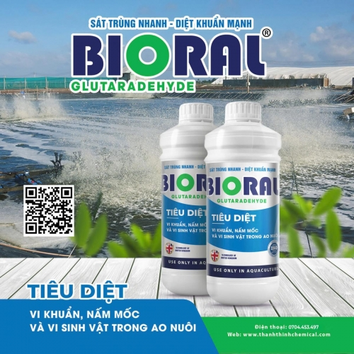 BIORAL® (PROTECTOL) - Diệt vi khuẩn, nấm, nguyên sinh động vật, sát trùng bể ương, dụng cụ nuôi